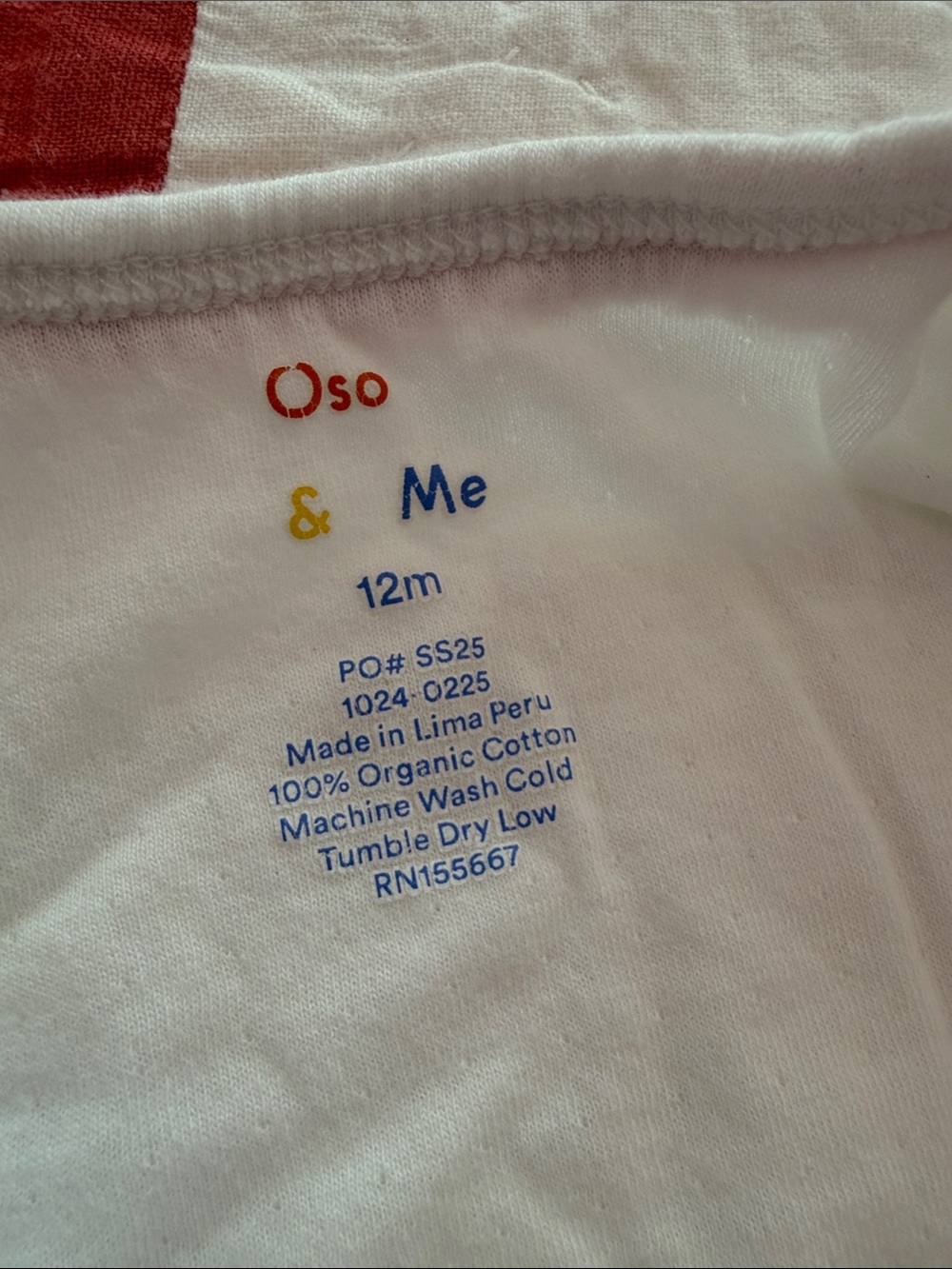 Oso & Me White Baby Kimono Onesie with Red Trim - Picture 2 of 3